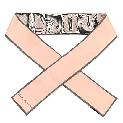Louis Vuitton Silk Monogram Trunks Bandeau Rose Poudre 2 of 6
