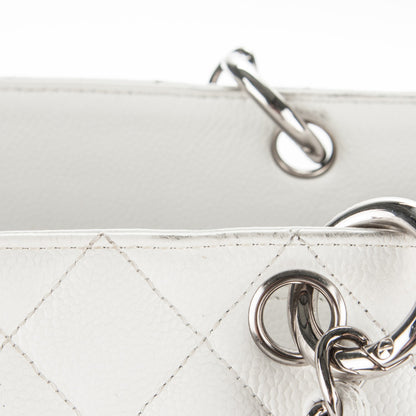 Chanel Caviar Quilted Grand Shopping Tote GST White 8 of 15