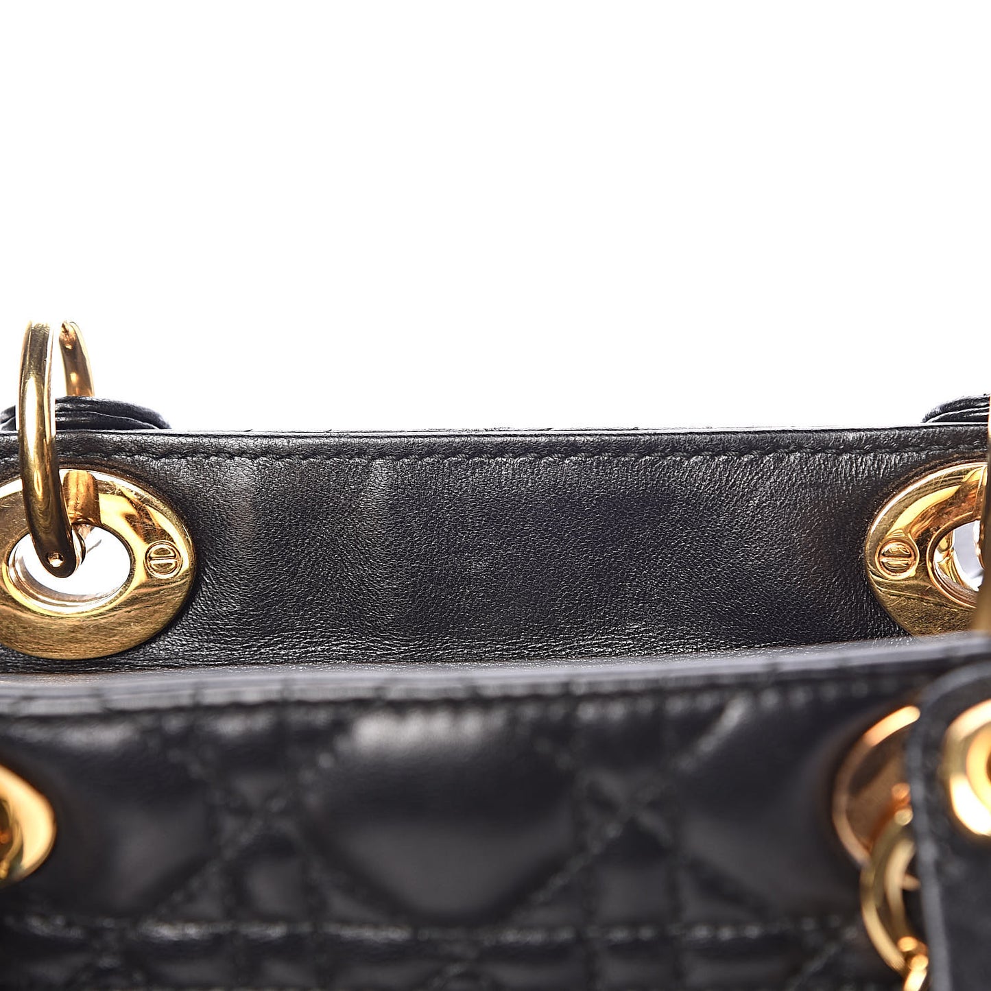 Lambskin Cannage Medium Lady Dior Black