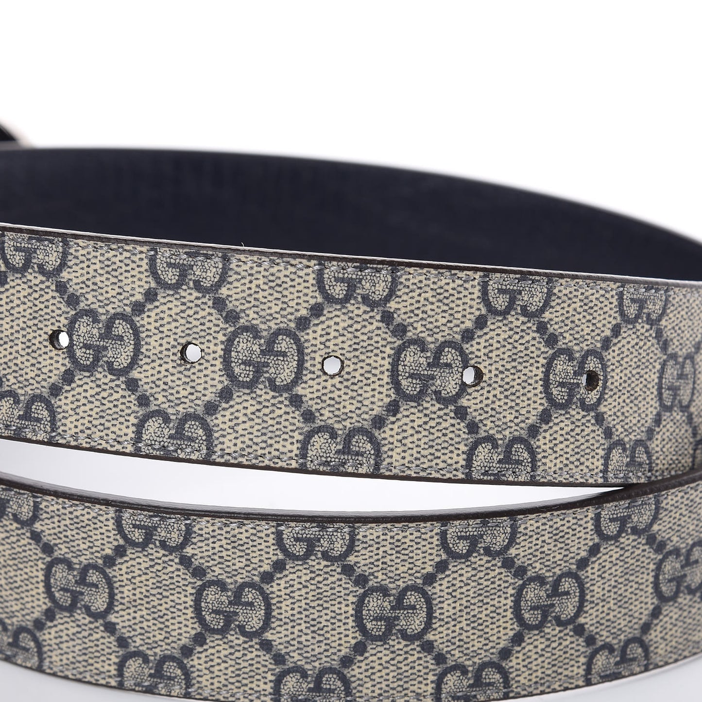 GG Plus Monogram Interlocking G Belt 95 38 Navy