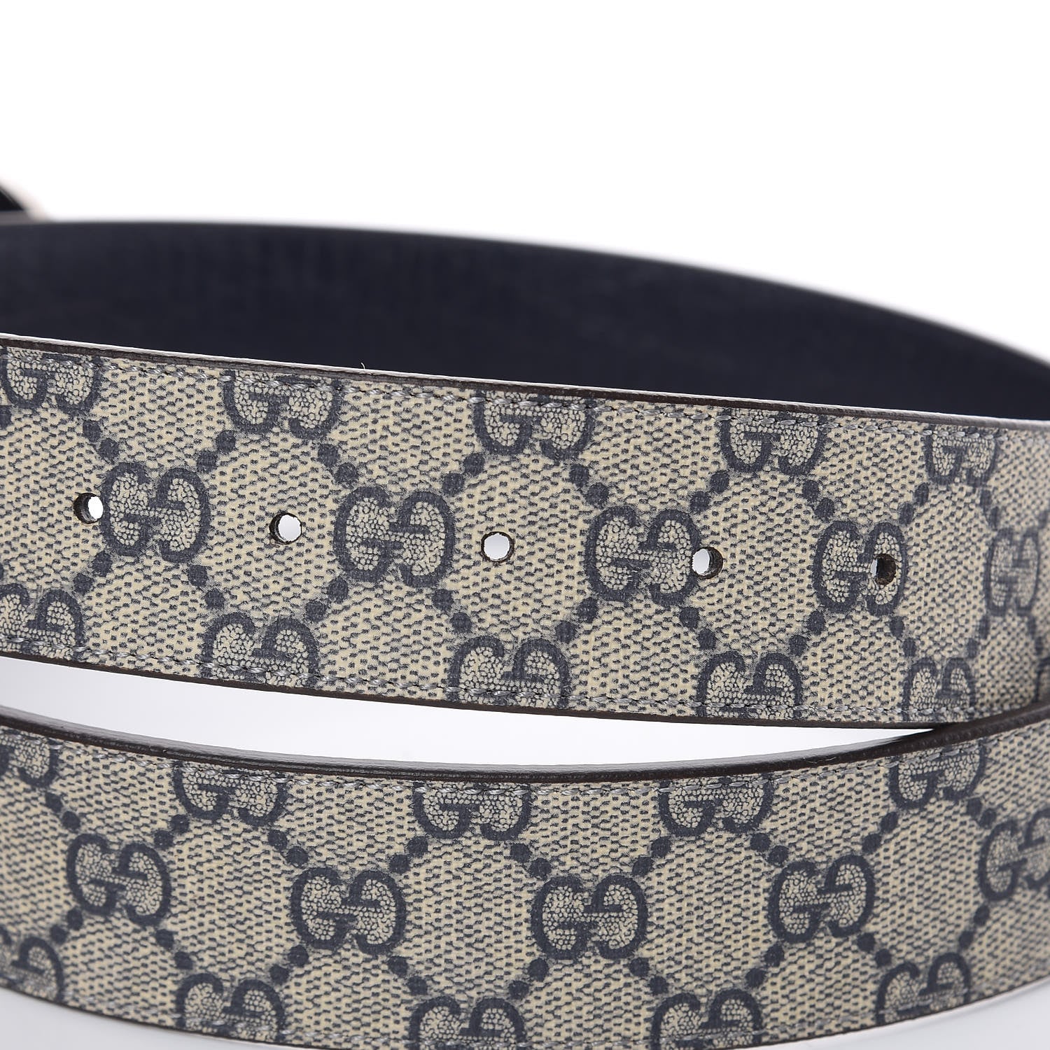 Gucci GG Plus Monogram Interlocking G Belt 95 38 Navy 5 of 7