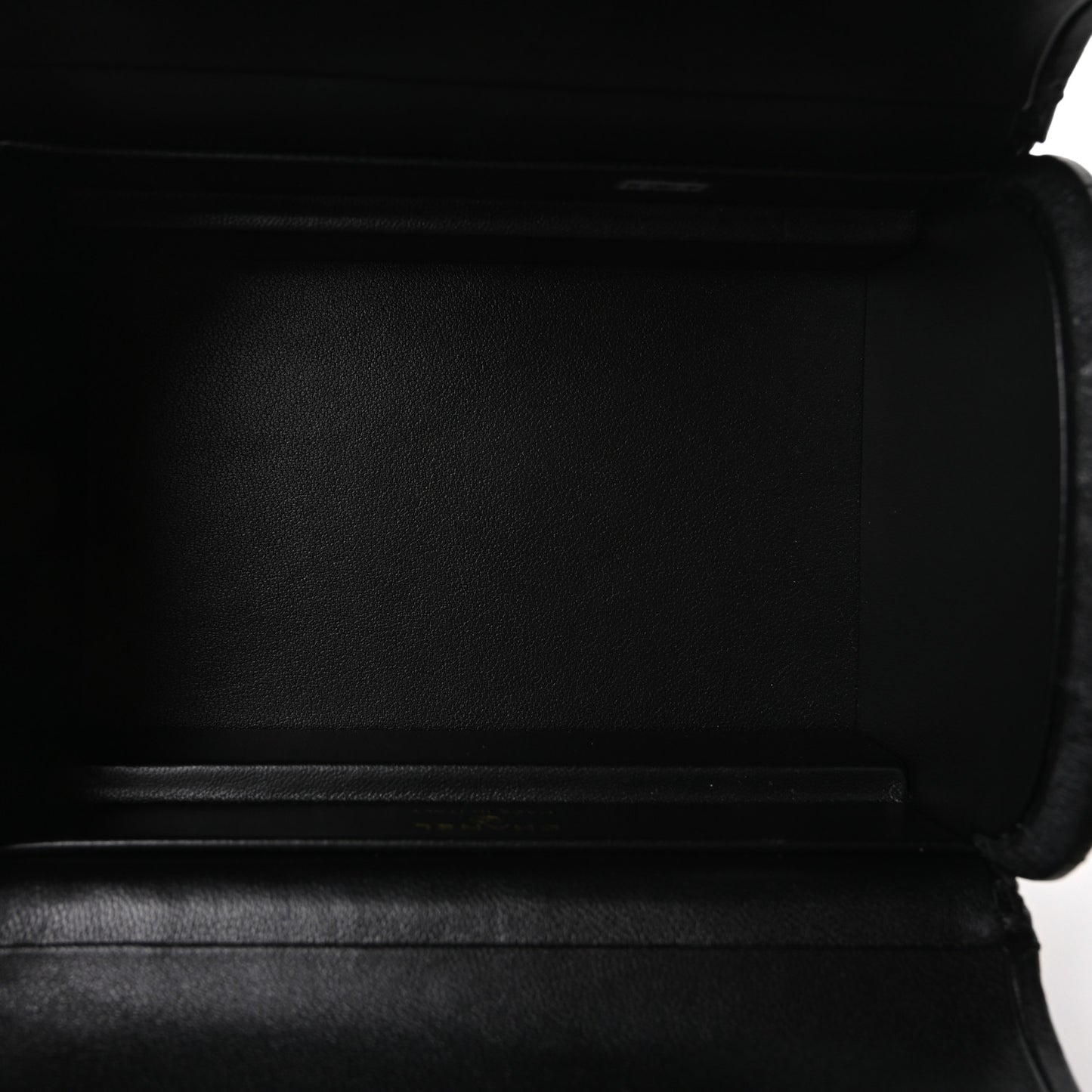 Shiny Lambskin Quilted Top Handle Jewelry Box Bag Black