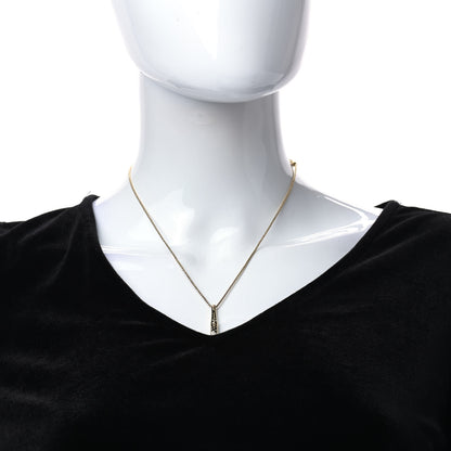 John Hardy 18K Yellow Gold Diamond Bamboo Drop Pendant Necklace 2 of 5