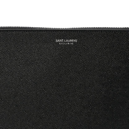 Saint Laurent Grain De Poudre Zipped Tablet Holder Black 8 of 8