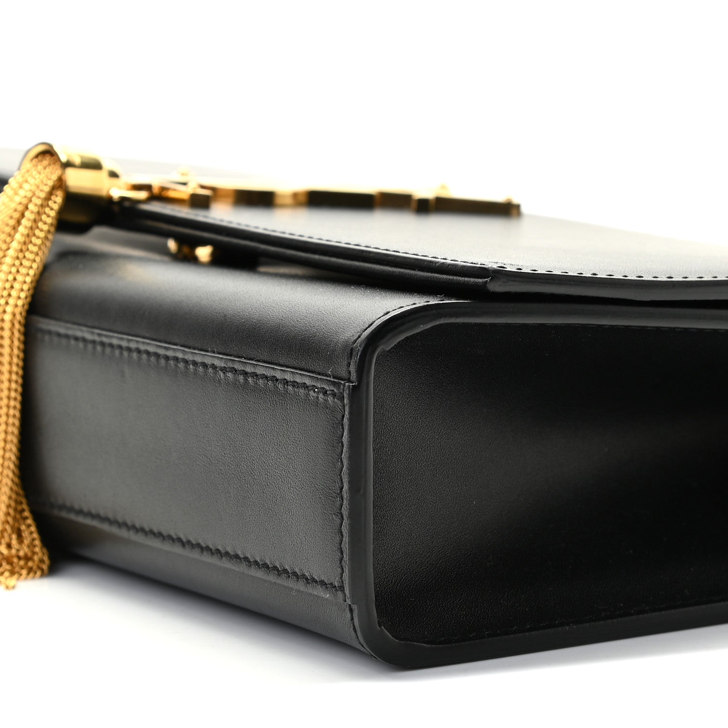 Saint Laurent Smooth Calfskin Medium Classic Monogram Kate Tassel Satchel Black 6 of 12