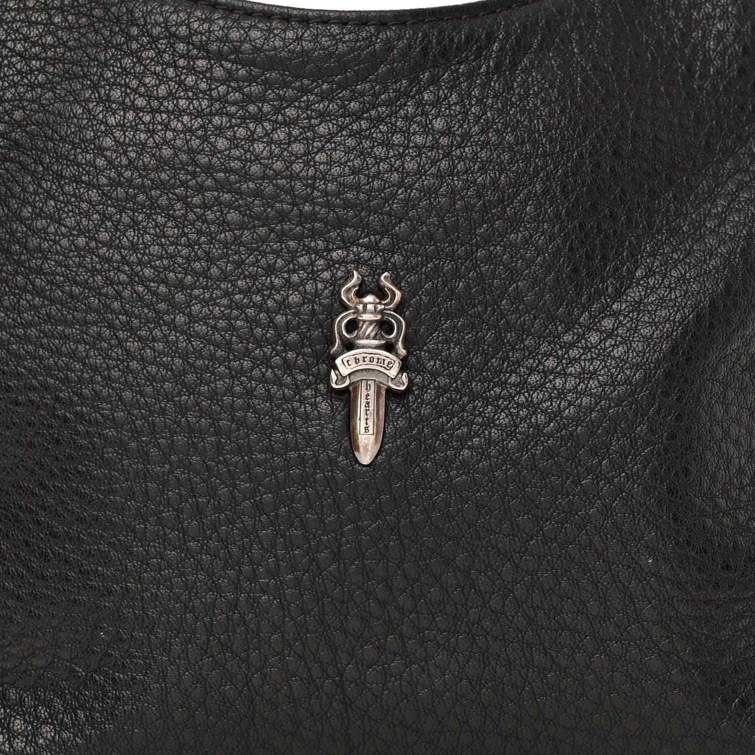 Chrome Hearts Grained Calfskin Viv Dagger Hobo Bag Black 7 of 10