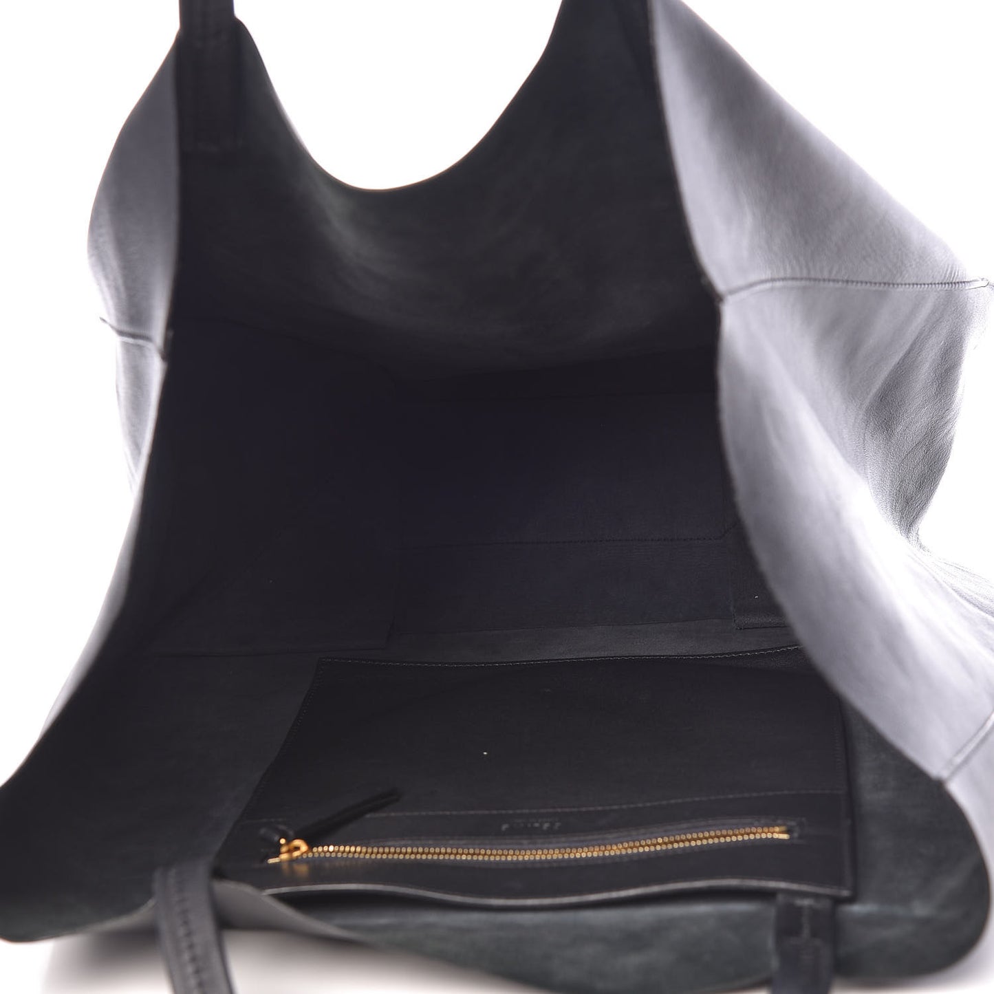 Grained Calfskin Horizontal Cabas Black