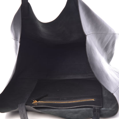 Celine Grained Calfskin Horizontal Cabas Black 5 of 9