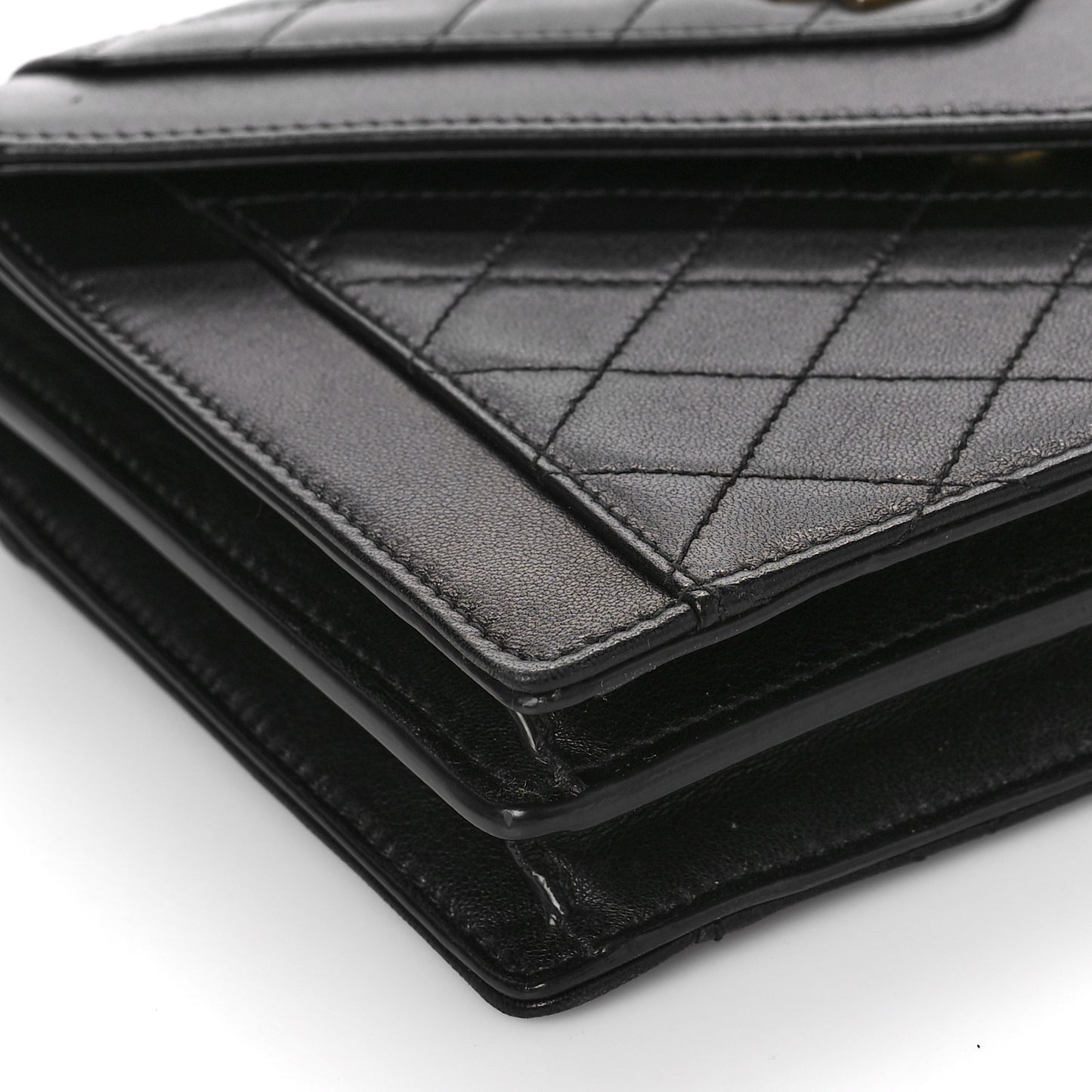 Lambskin Quilted Mini Gaby Satchel Black