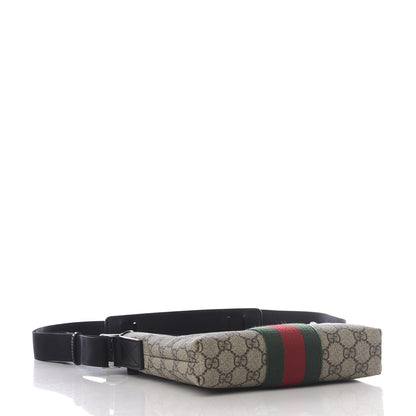 Gucci GG Supreme Monogram Web Messenger Bag Black 3 of 8