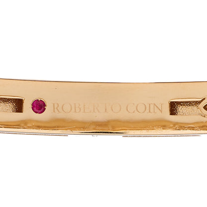 Roberto Coin 18K Rose Gold Diamond Medium Love in Verona Bangle Bracelet 5 of 7