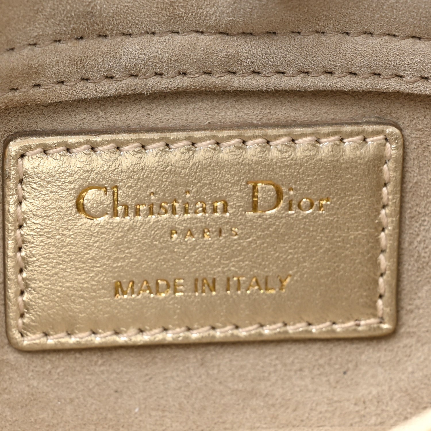 Christian Dior Lambskin Pearl Embroidered Micro Lady D-Joy Gold 6 of 10