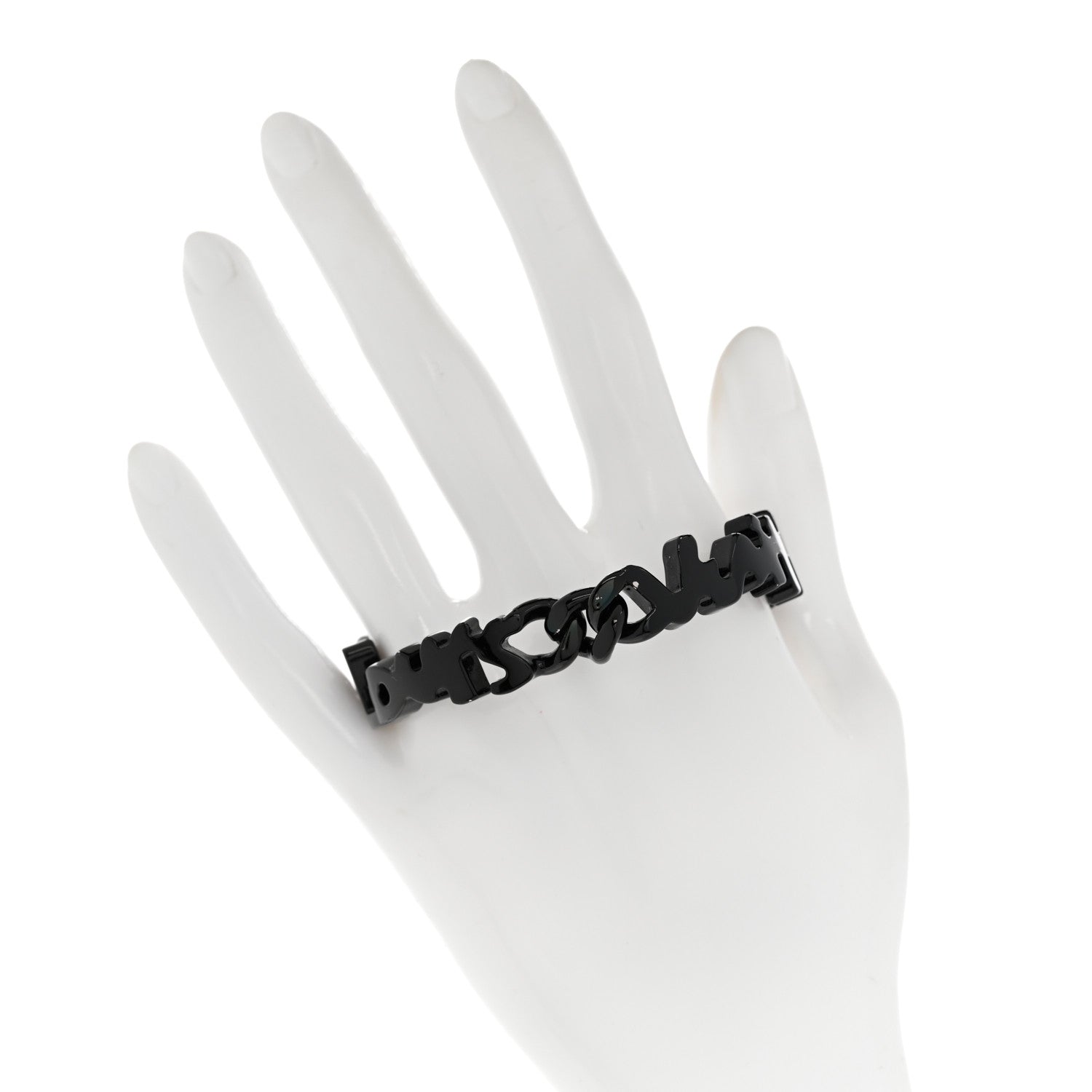 Louis Vuitton Metal Graffiti Bracelet Black 2 of 6