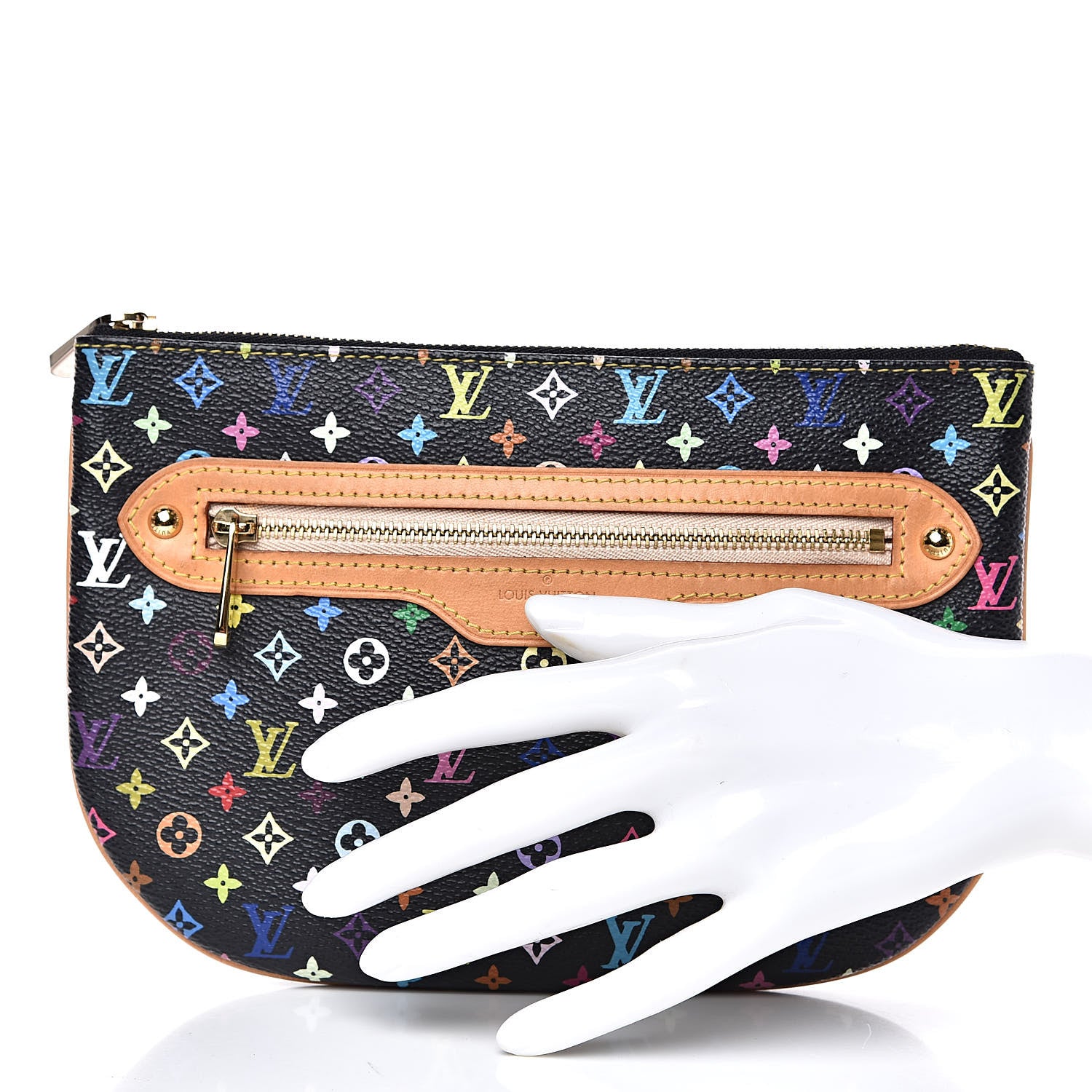 Louis Vuitton Monogram Multicolor Pochette Plate GM Black 2 of 10