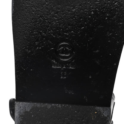 Chanel Lambskin Velcro Dad Sandals 36 Black 8 of 15