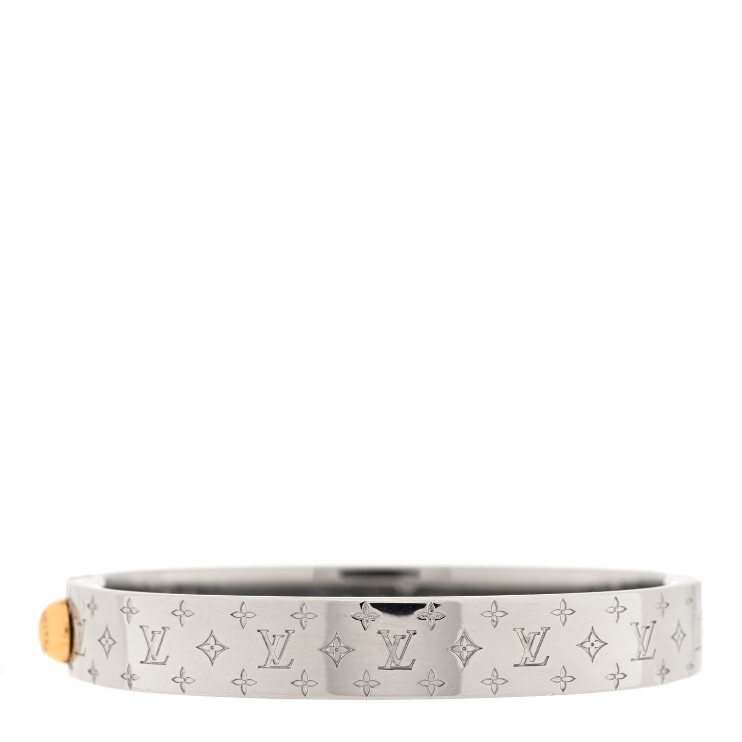 Brass Monogram Nanogram Cuff S Gold