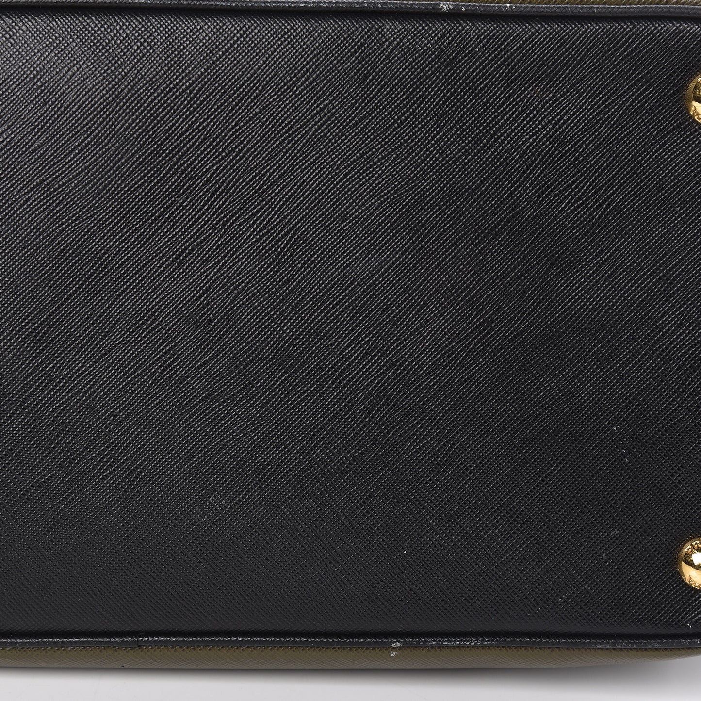 Saffiano Lux Bi-Color Medium Tote Militare Black