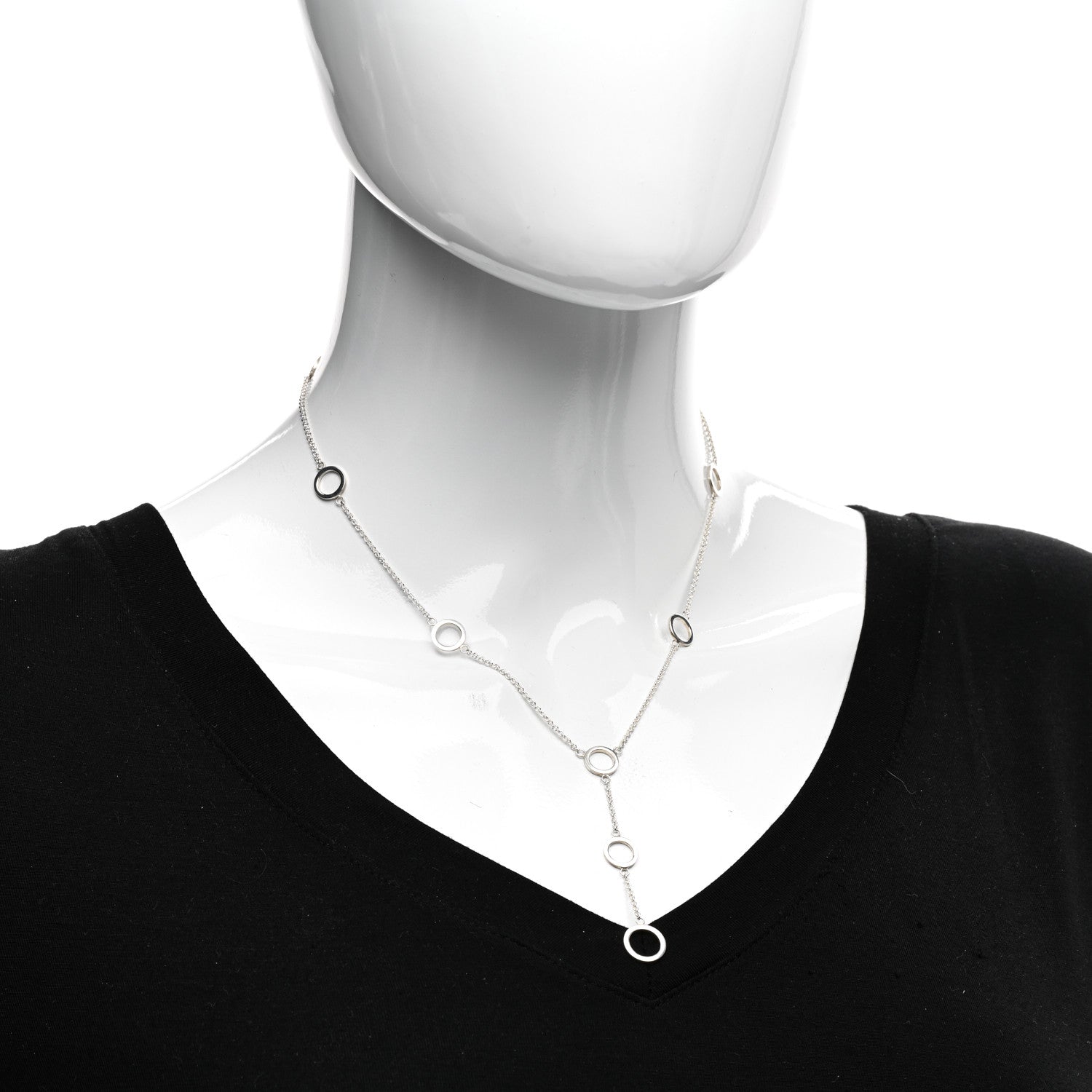 Tiffany Sterling Silver Circles Lariat Necklace 2 of 4