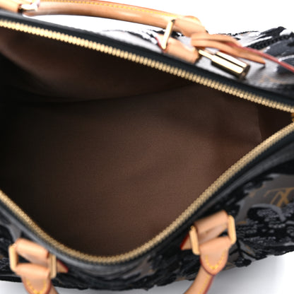 Louis Vuitton Monogram Fleur De Jais Sequins Speedy 30 5 of 11