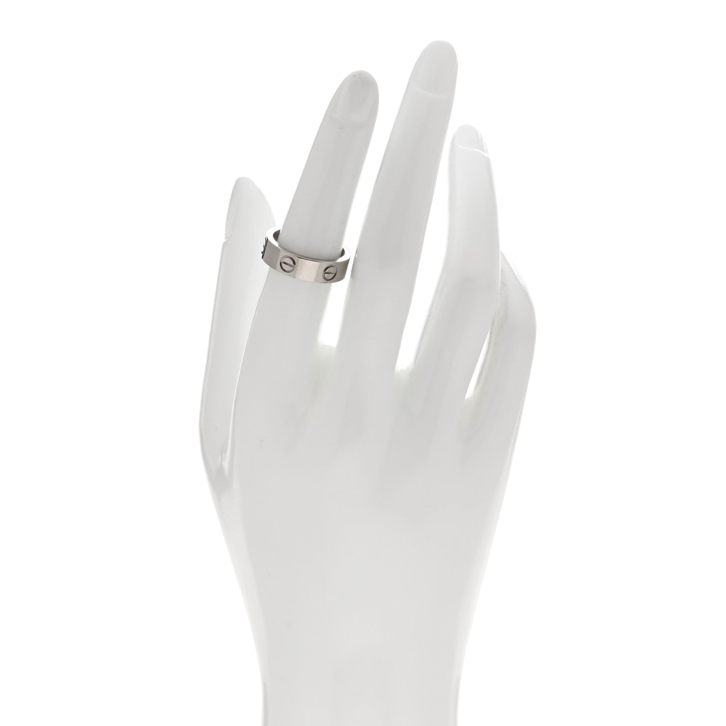 18K White Gold 5.5mm LOVE Ring 53 6.5