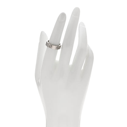 Cartier 18K White Gold 5.5mm LOVE Ring 53 6.5 2 of 5