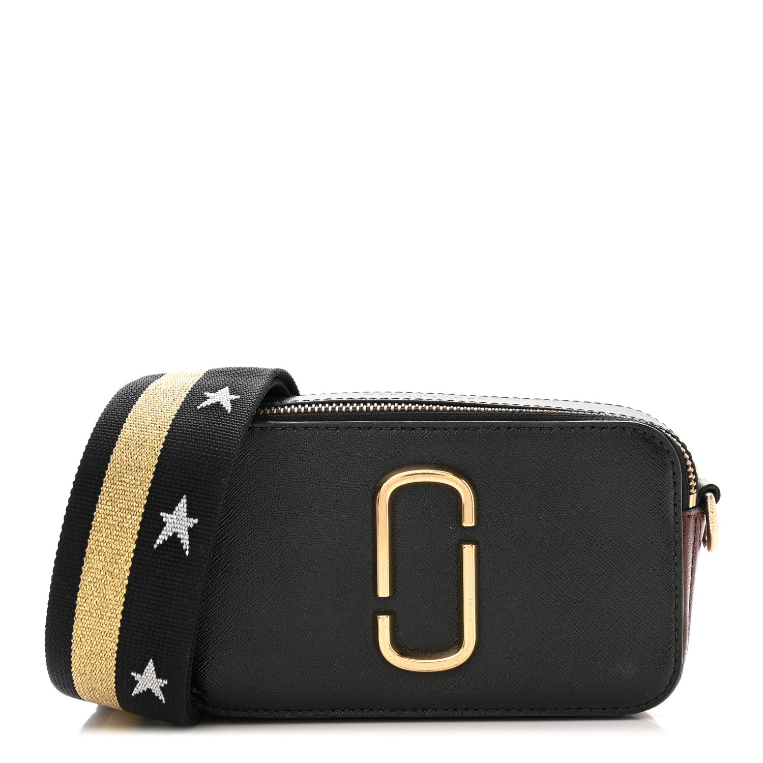Marc Jacobs Saffiano Snapshot Camera Bag Black Red Multi 1 of 12