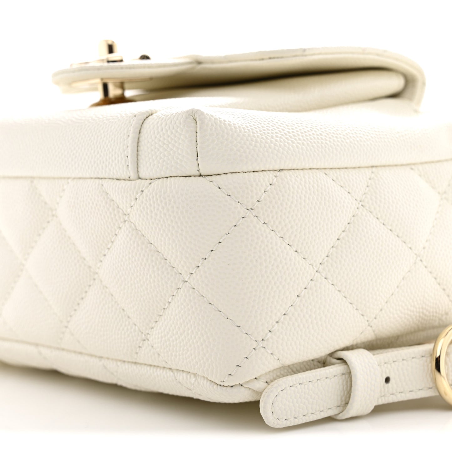 Caviar Quilted Small CC Day Backpack White