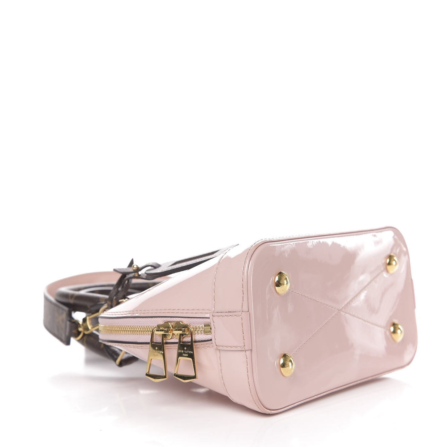 Patent Monogram Alma BB Rose Ballerine