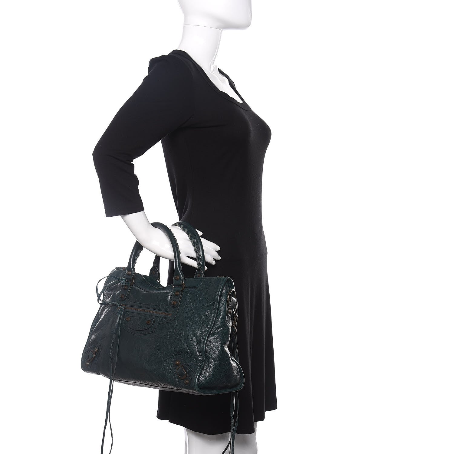 Balenciaga Agneau Classic Hardware City Vert Pinede 3 of 11