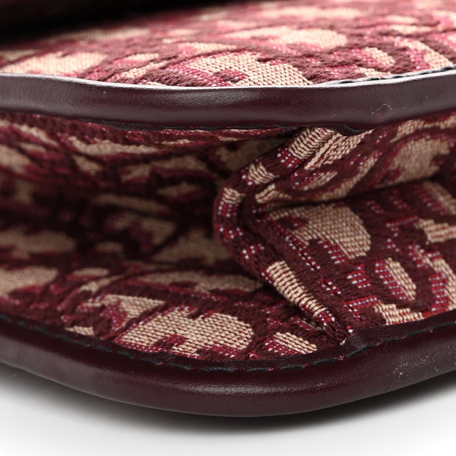 Christian Dior Oblique Dioraddict Flap Bag Burgundy 8 of 10