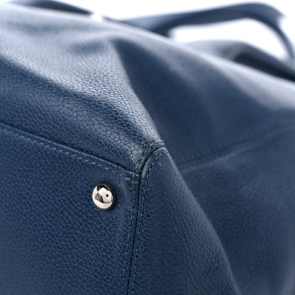 Chanel Calfskin Cerf Executive Shopper Tote Blue 9 of 15