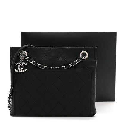Chanel Caviar Stitched Small CC Pocket Shoulder Black 11 of 11