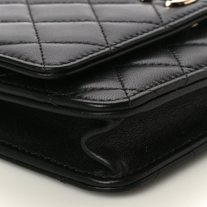 Chanel Lambskin Quilted Trendy CC Wallet On Chain WOC Black 10 of 15