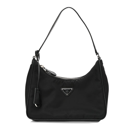 Tessuto Nylon Saffiano Mini Re-Edition 2005 Bag Black