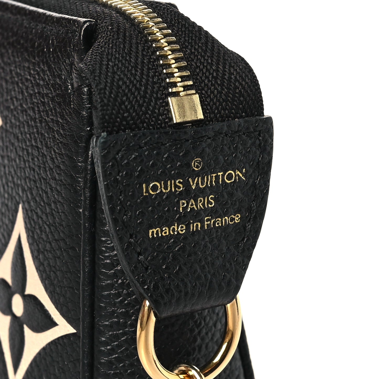 LOUIS VUITTON Empreinte Monogram Giant Mini Pochette Accessories Black