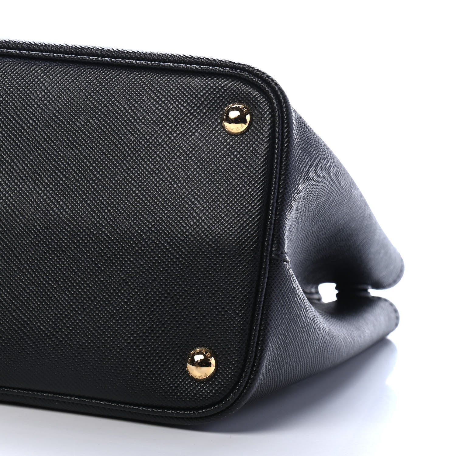 Prada Saffiano Cuir Medium Double Bag Black Fuoco 9 of 9