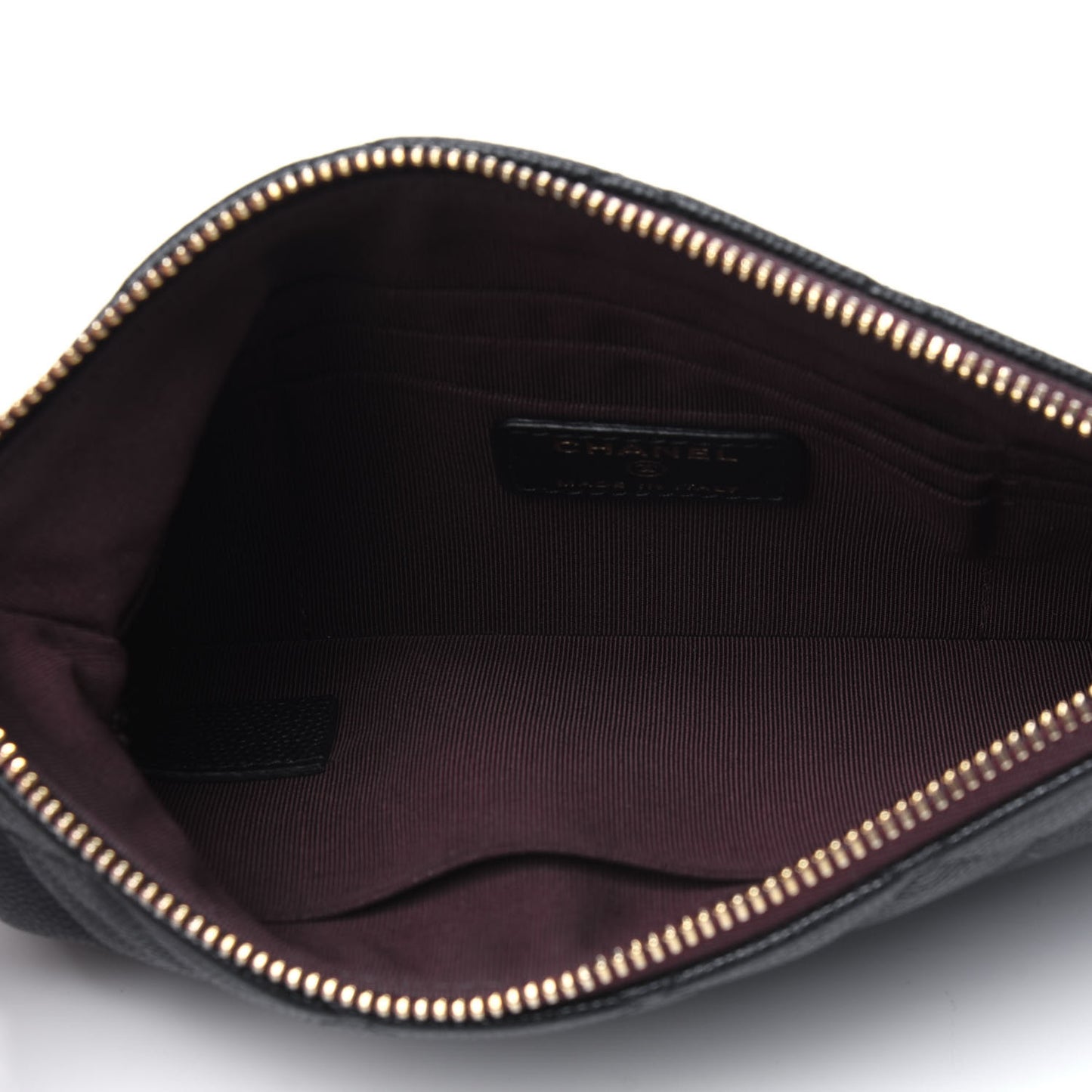 Caviar Quilted Cosmetic Case Black