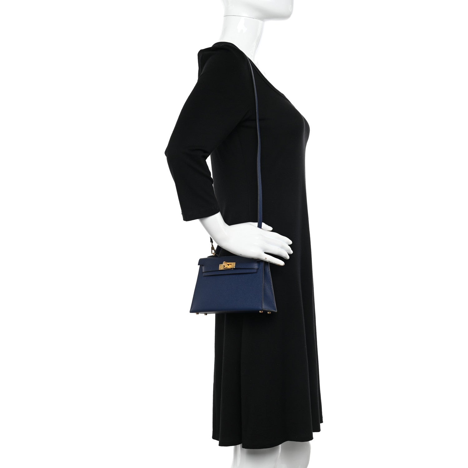 Hermes Epsom Mini Kelly Sellier 20 Bleu Navy 2 of 10