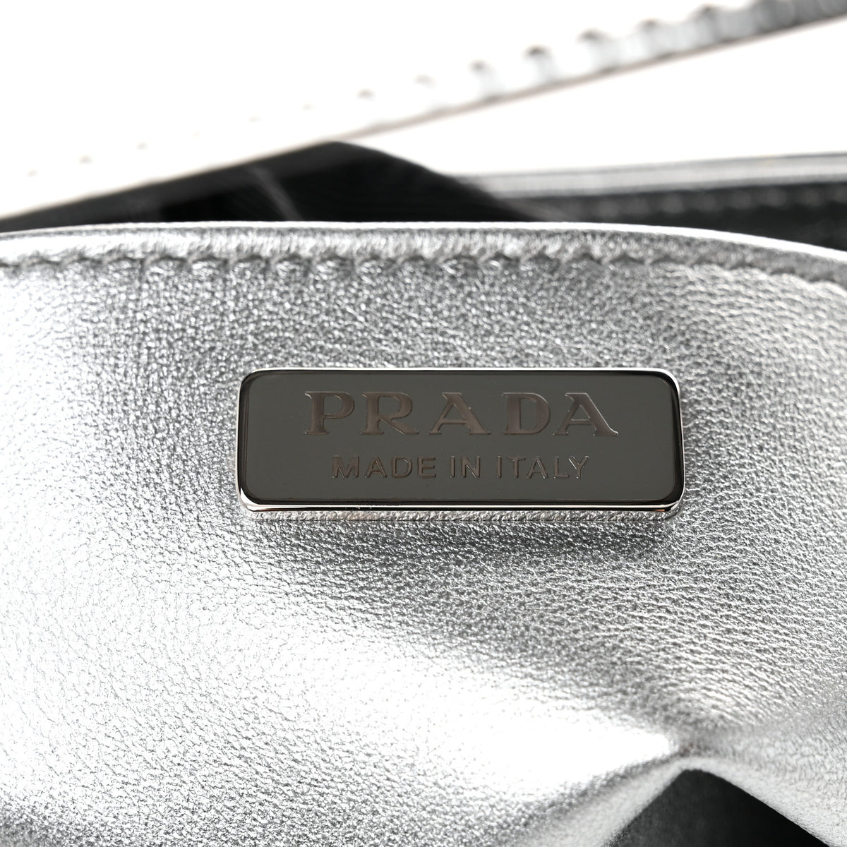 Prada Spazzolato Ocean Print Cleo Shoulder Bag Argento 6 of 11