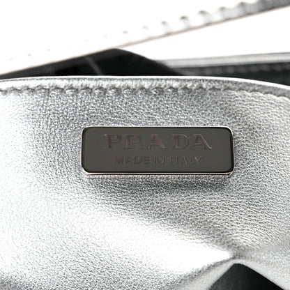 Prada Spazzolato Ocean Print Cleo Shoulder Bag Argento 6 of 11