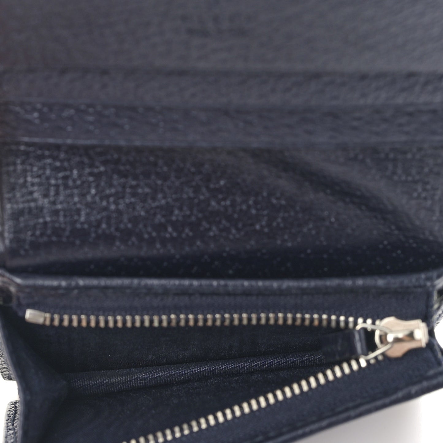 GG Supreme Monogram Textured Dollar Calfskin Web Ophidia Card Case Beige Blue