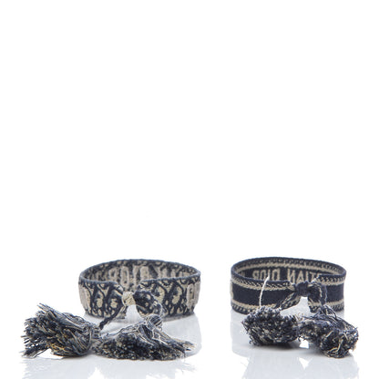 Christian Dior Woven Cotton J'Adior Friendship Bracelet Set Navy 3 of 4