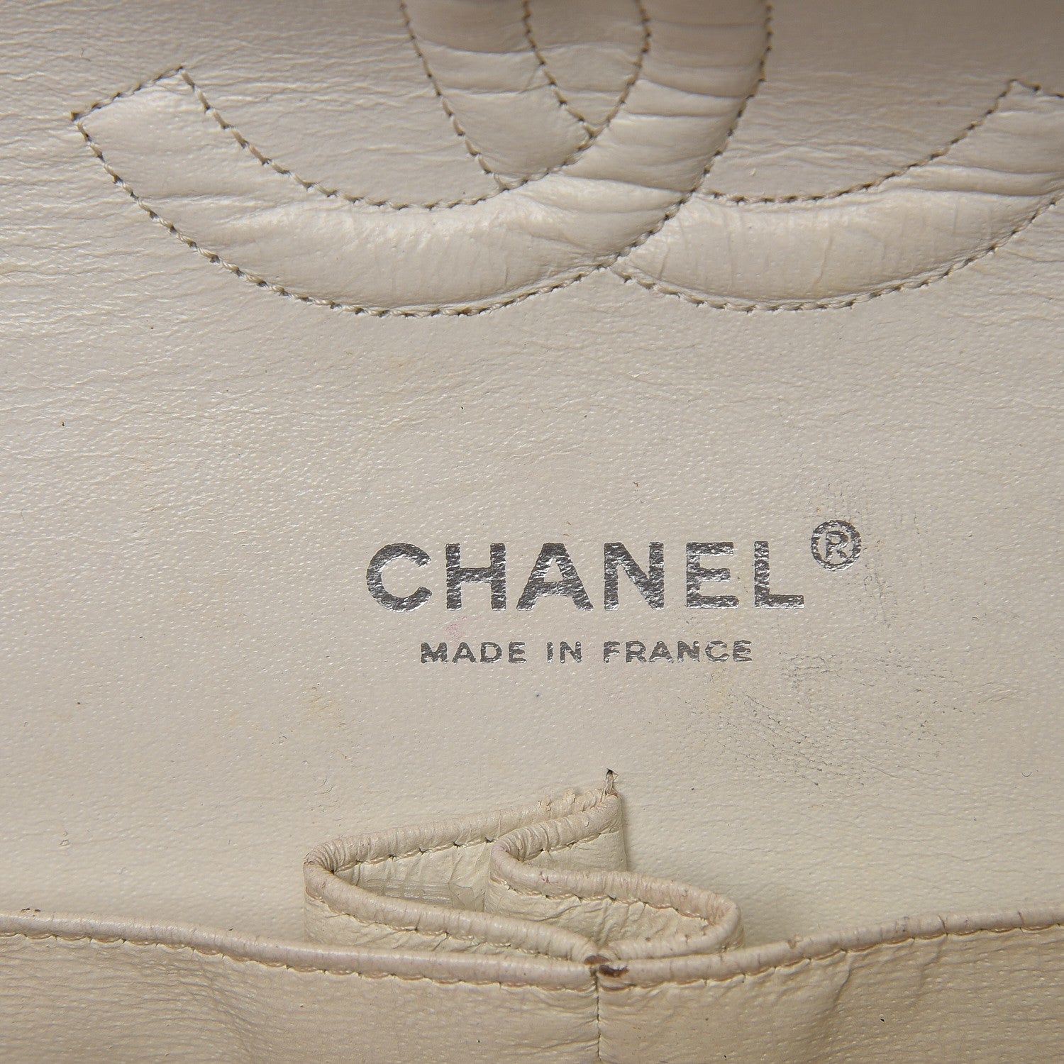 Chanel Caviar Quilted Medium Double Flap White 7 of 18