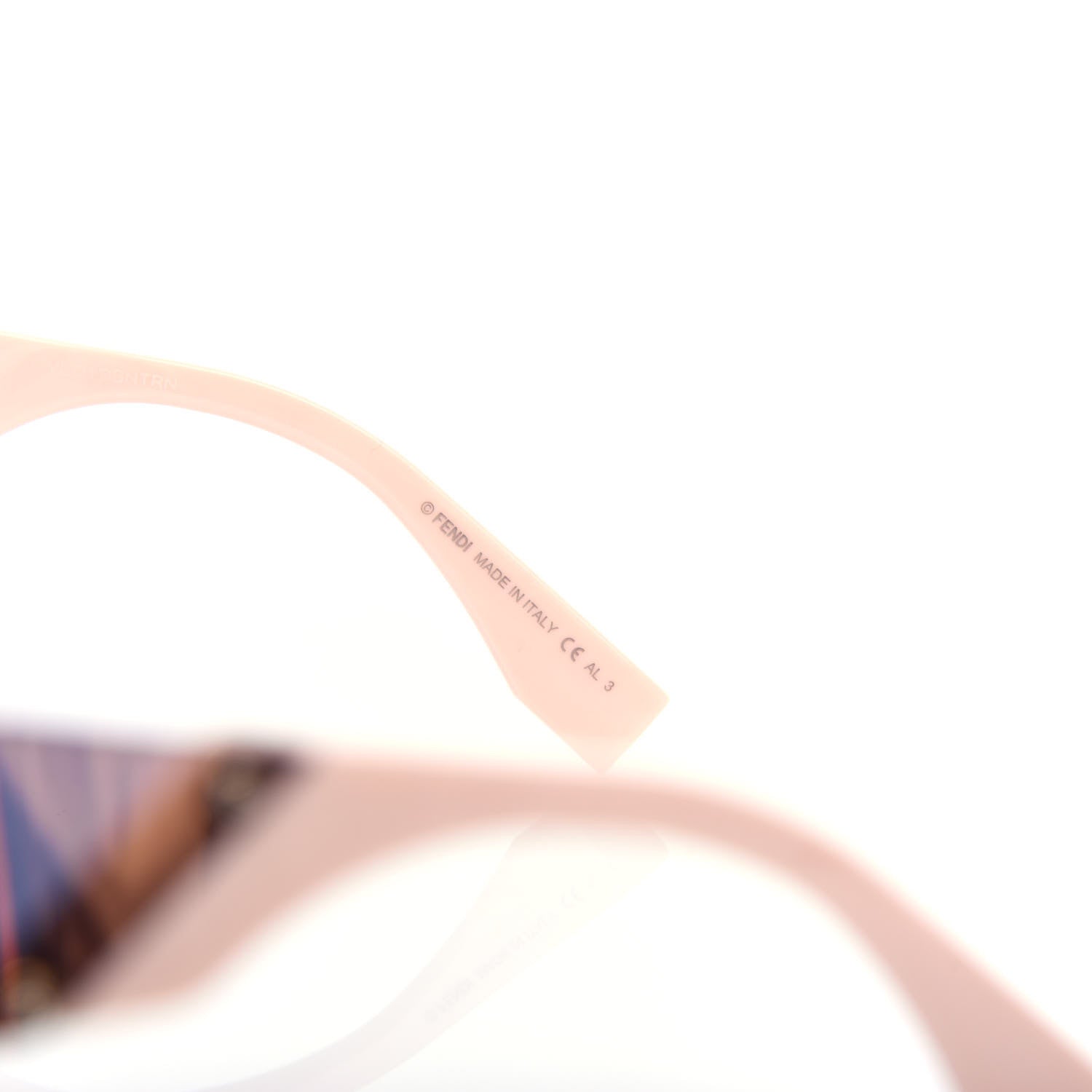 Fendi Mirrored Crystal Embellished FFreedom Shield Sunglasses FF 0382/S Pink 5 of 7