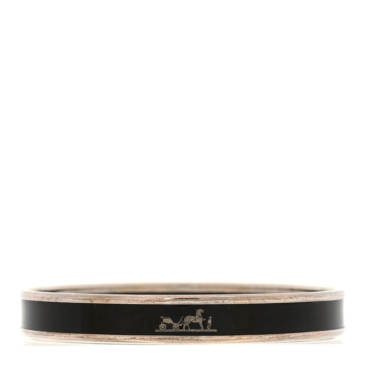 Enamel Printed Narrow Caleche Bracelet 70 Black