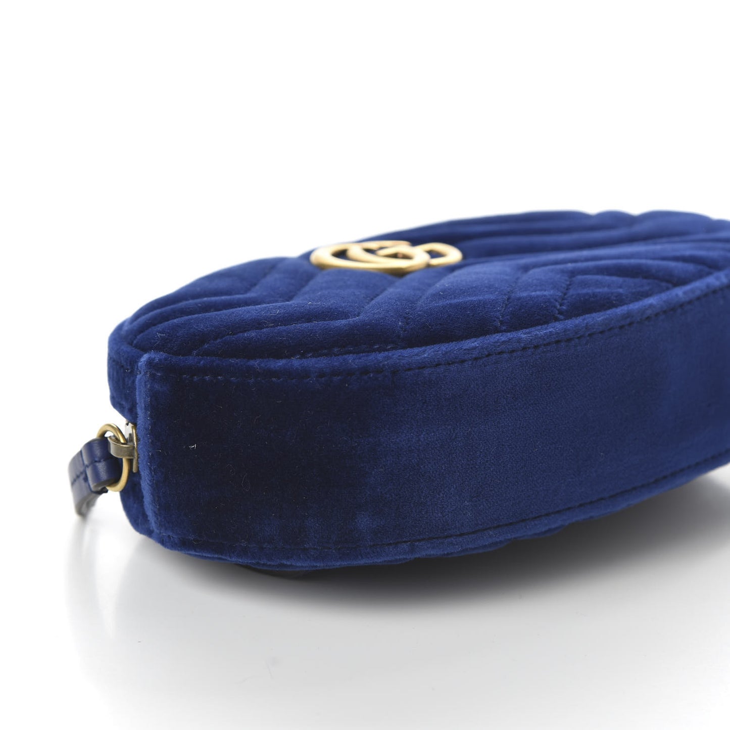 Velvet Matelasse GG Marmont Belt Bag 85 34 Cobalt Blue
