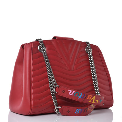 Louis Vuitton Calfskin New Wave Chain Tote Ecarlate 3 of 12