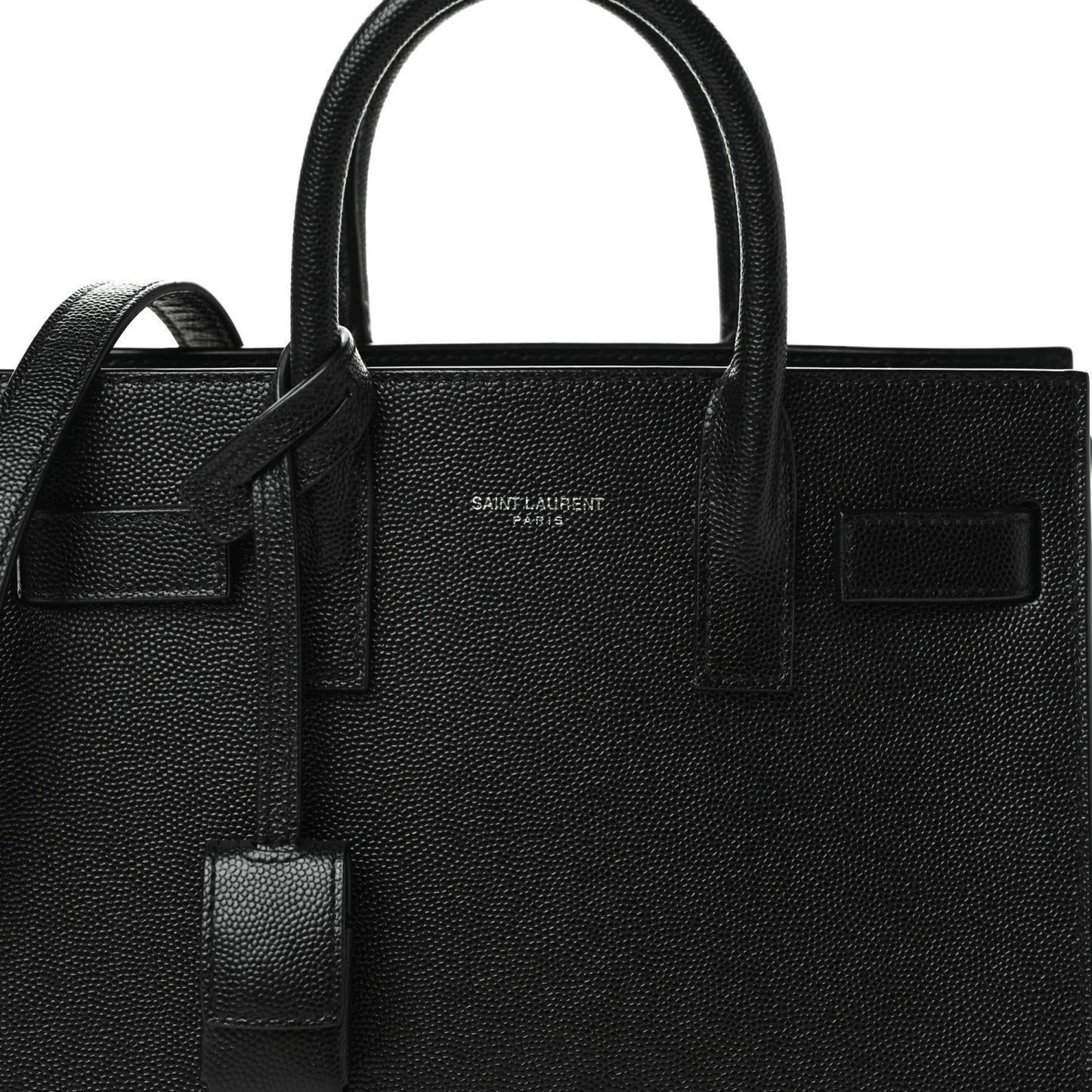 Grained Calfskin Nano Sac De Jour Black