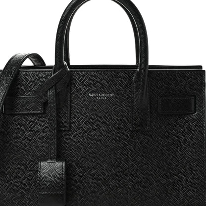 Saint Laurent Grained Calfskin Nano Sac De Jour Black 7 of 8