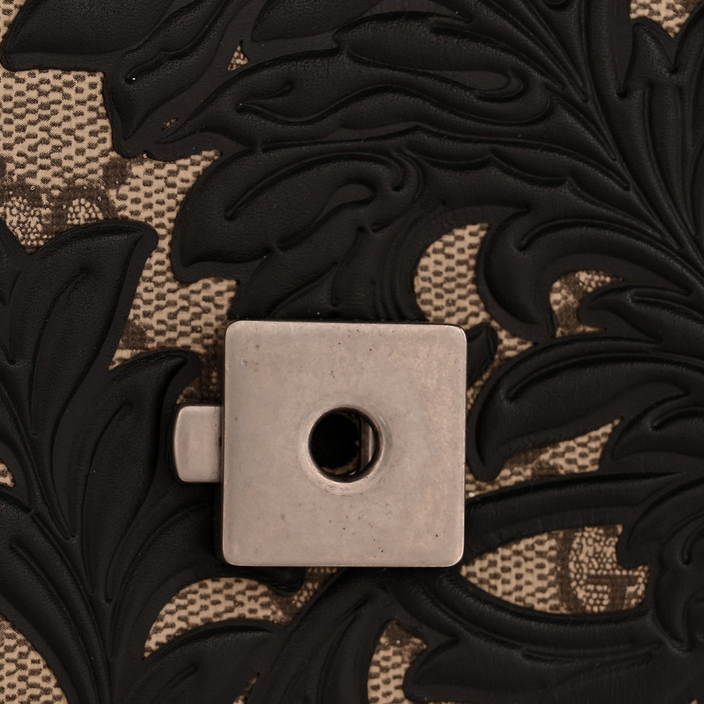 GG Supreme Monogram Arabesque Medium Dionysus Shoulder Bag Black